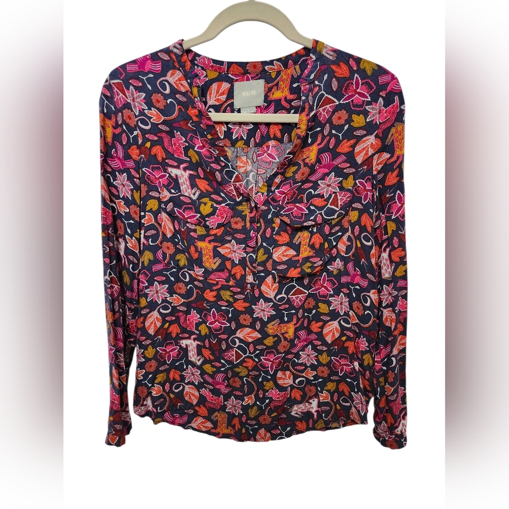 Anthropologie Maeve Moonflower Henley 6